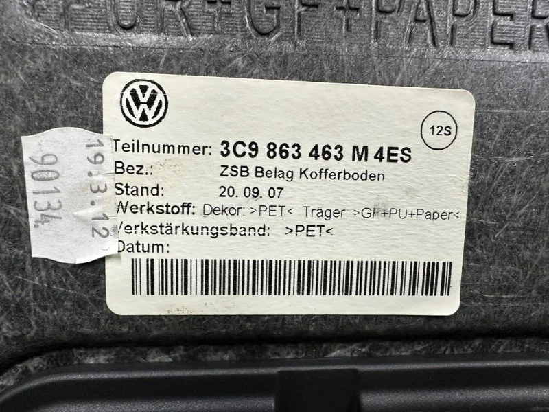 Пол багажника Volkswagen Passat B7 CAXA 2012 - миниатюра 8
