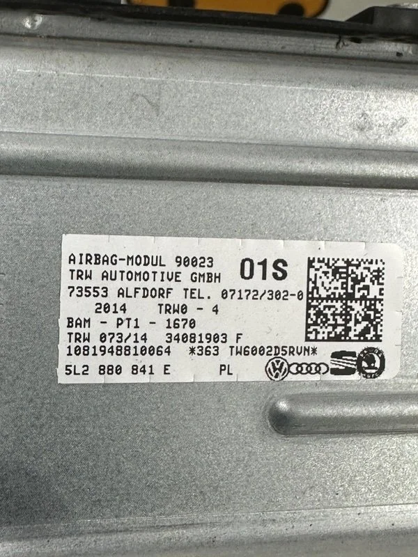Подушка безопасности в сиденье левая Skoda Yeti 5L - миниатюра 7