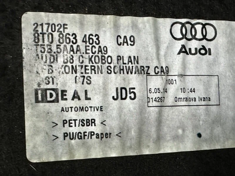 Пол багажника Audi A4 8K CDNB 2014 - миниатюра 7
