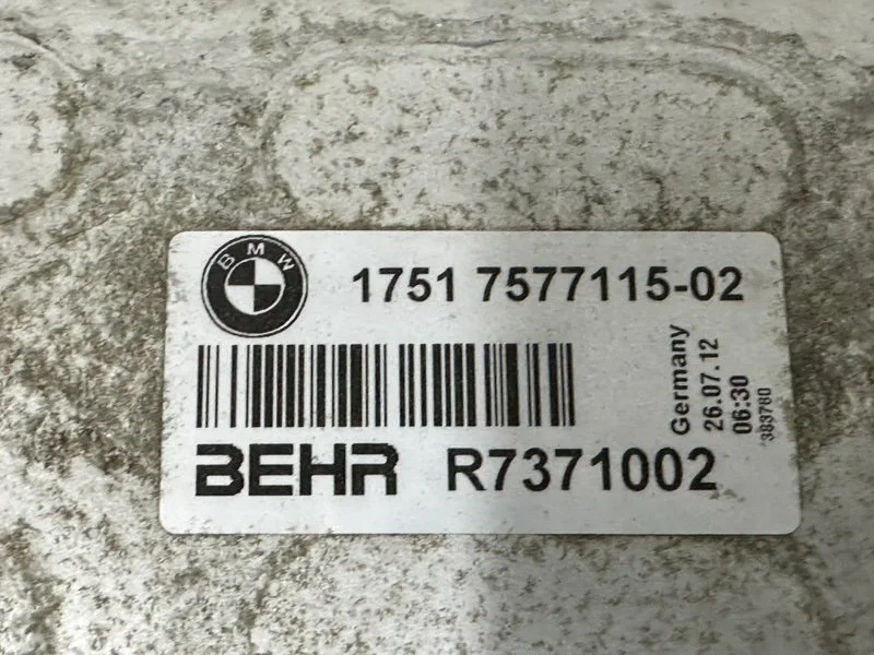 Интеркулер BMW 5-series F10 N55B30A 2012 - миниатюра 7