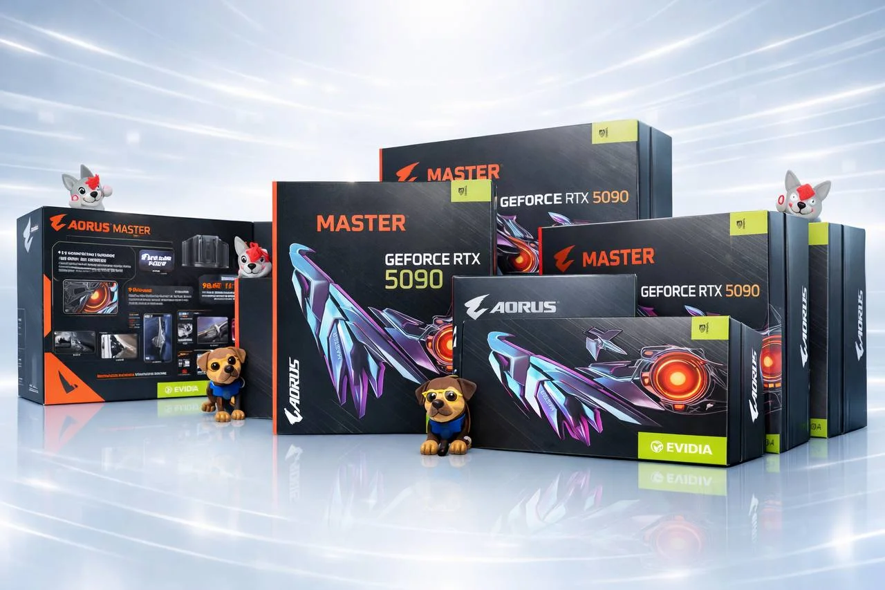 Видеокарта Gigabyte GeForce RTX 5090 Aorus master 32GB GV-N5090AORUSM