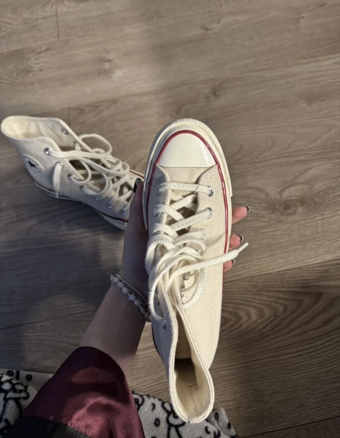 Converse высокие кеды белые 36,6 - миниатюра 2