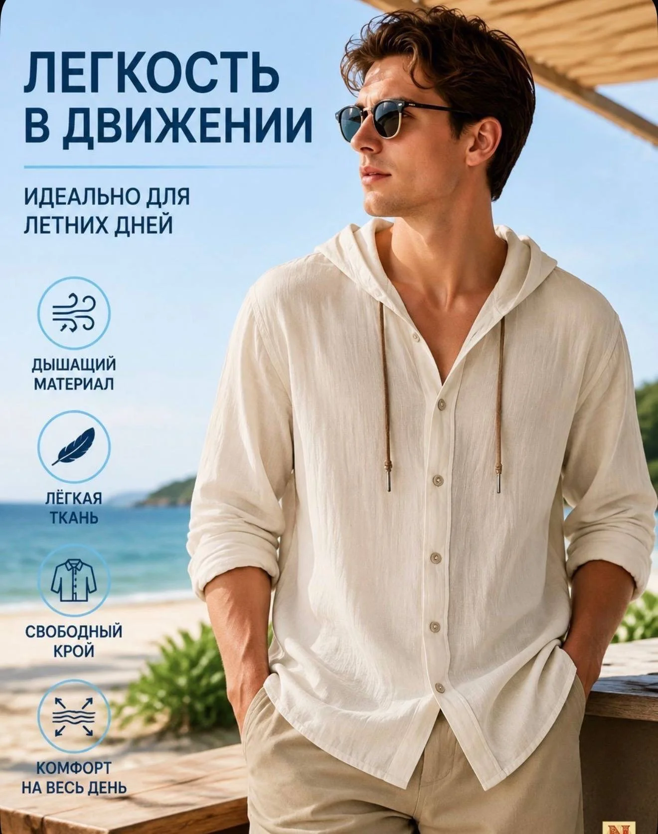 рубашка хлопковая новая - изображение 1