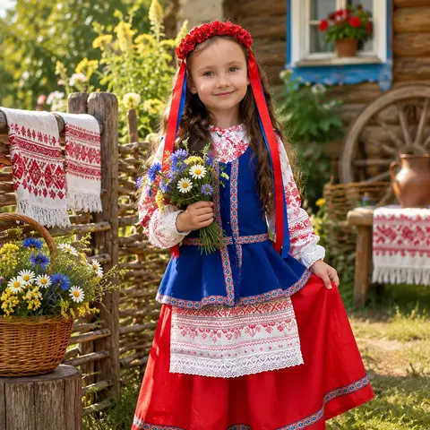 Белорусский национальный костюм для девочки 122