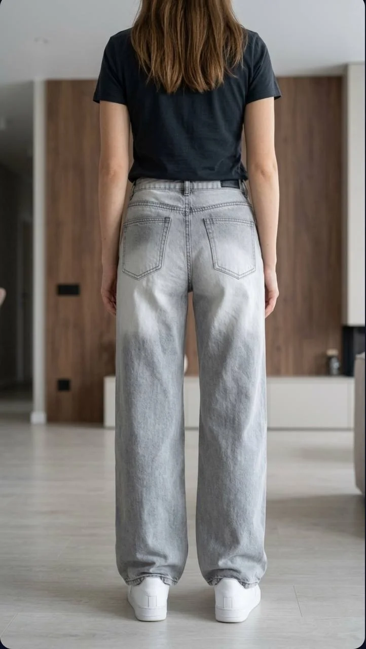 серые джинсы wide leg gloria jeans XS - миниатюра 2
