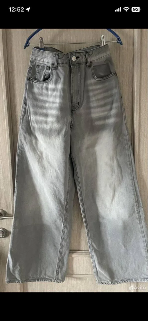 серые джинсы wide leg gloria jeans XS - миниатюра 4