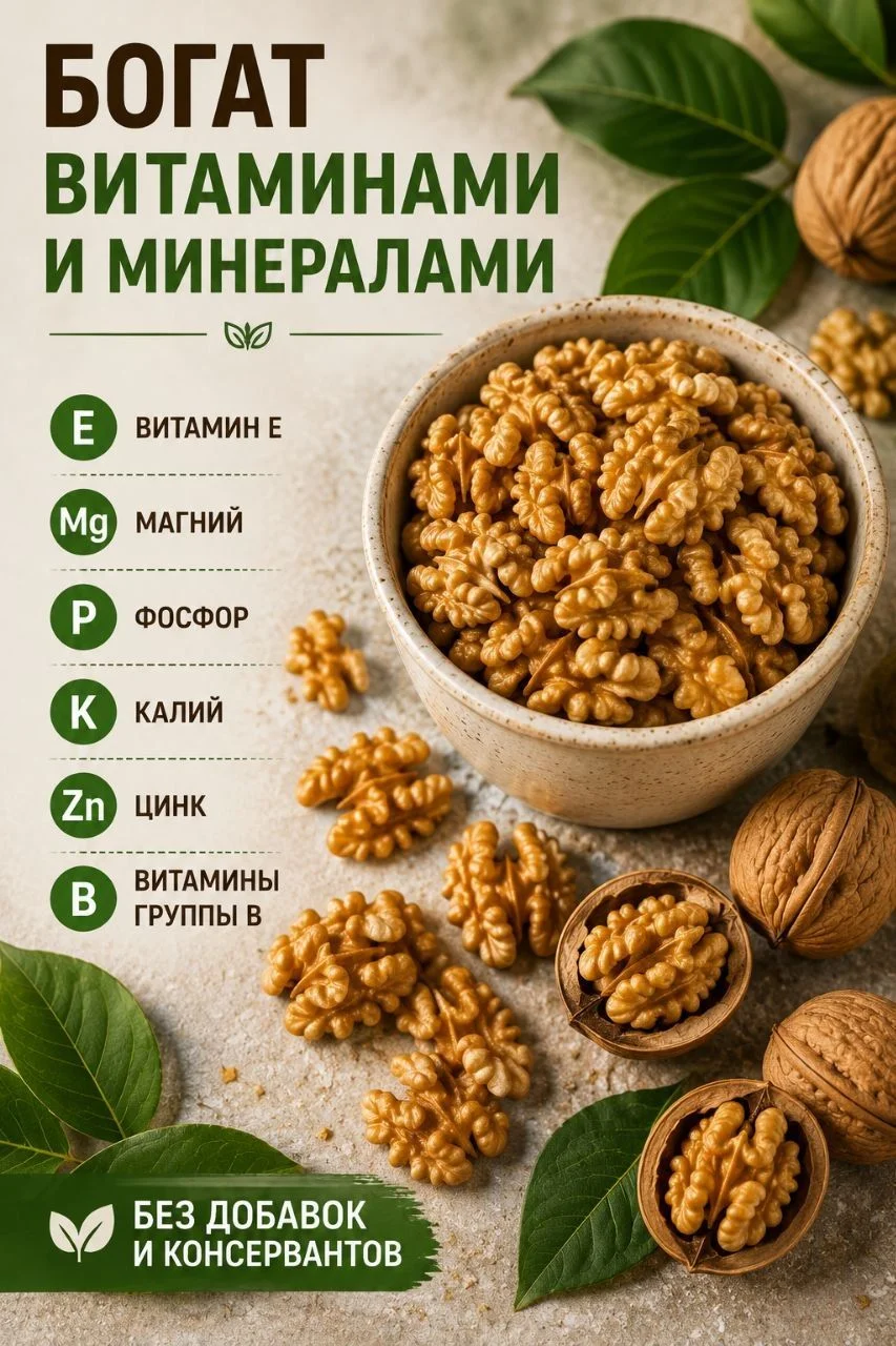 ГРЕЦКИЙ ОРЕХ ОЧИЩЕННЫЙ 1кг - изображение 1
