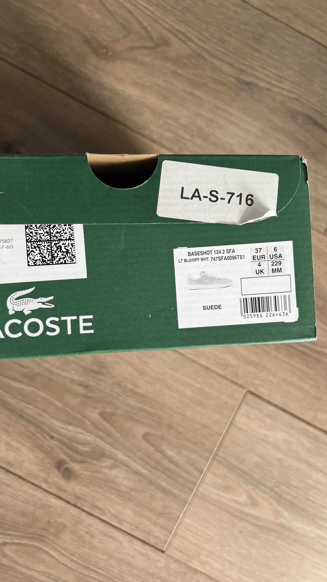 Женские кеды Lacoste размер 36 36.5 Лакост - миниатюра 3