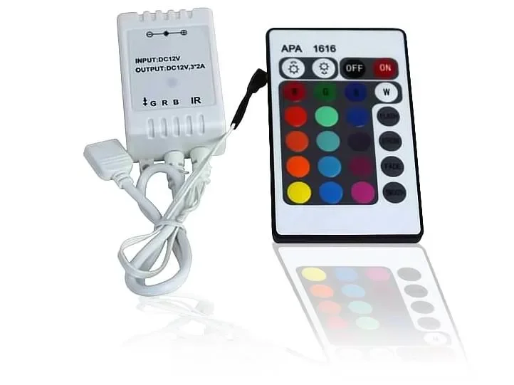 Rgb-контроллер ln-ir24b (12/24V, 72/144W, IR-ДУ - изображение 1