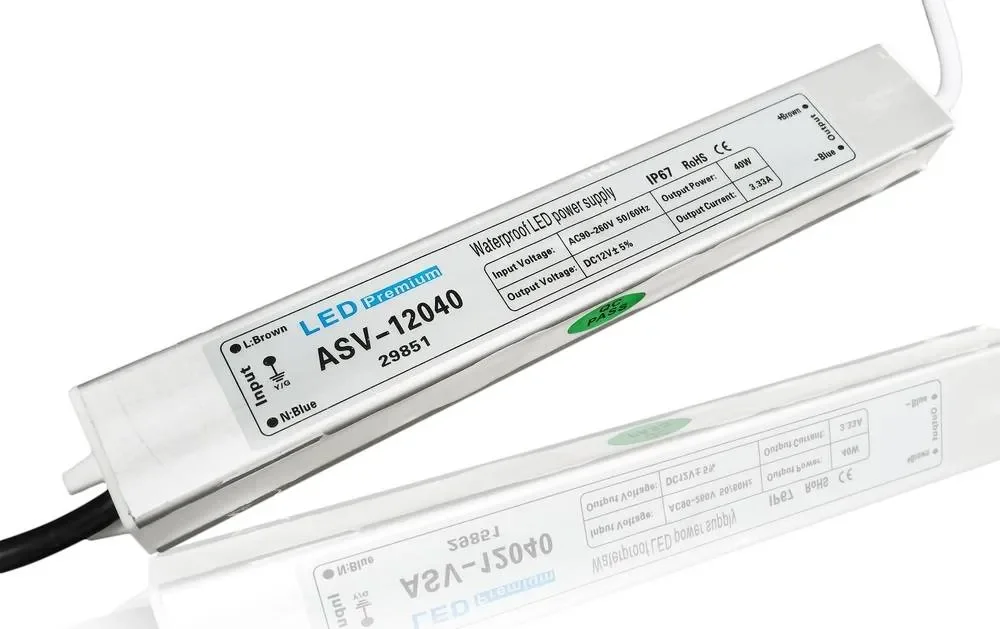 Блок питания ASV-12040 (12V, 40W, 3.33A, IP67) - изображение 1