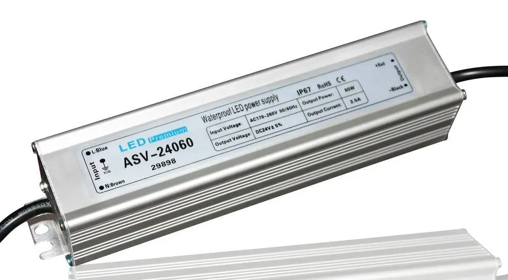 Блок питания ASV-24060C (24V, 60W, 2.5A, IP67) - изображение 1