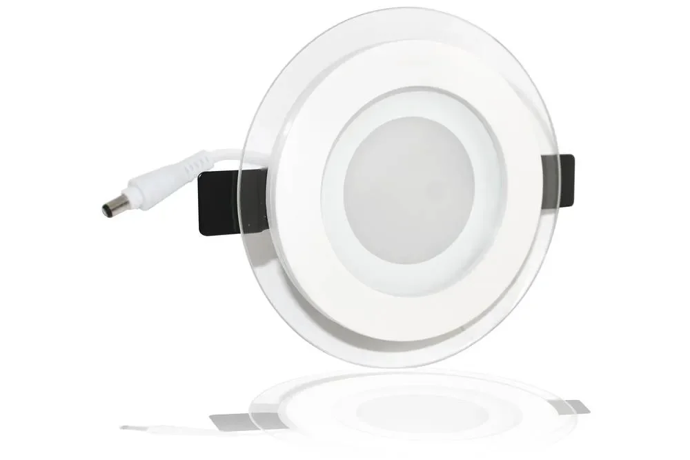 Стеклянная панель GKR-6W (круг, 6W, Ø120mm) (белый - изображение 1