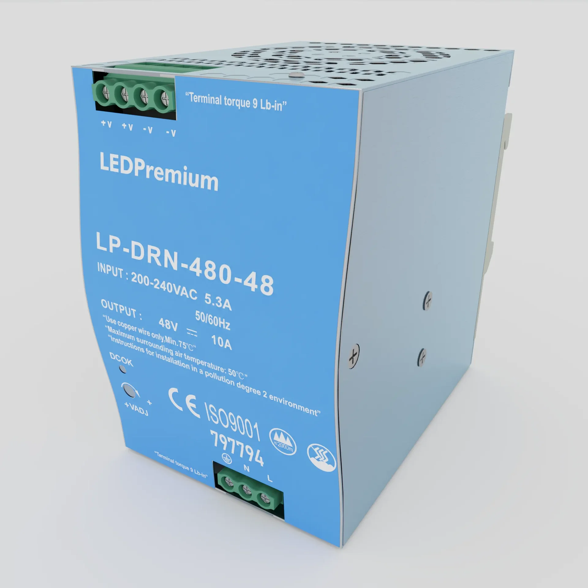 Блок питания на DIN-рейку LP-DRN-480-48 (48V, 10A
