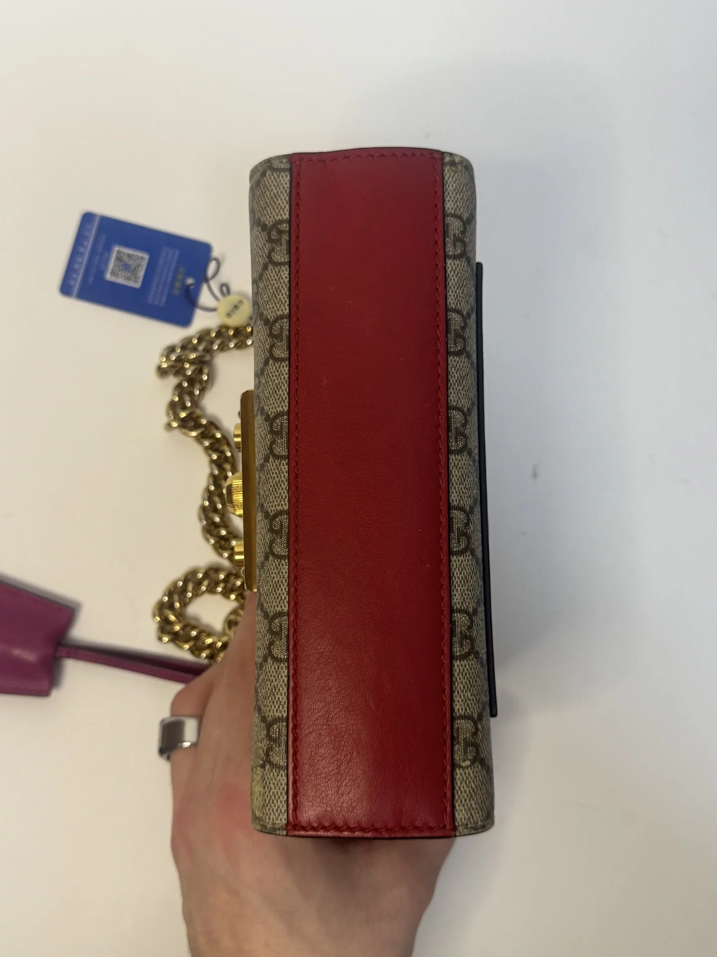 оригинальная сумка gucci с замком - миниатюра 5
