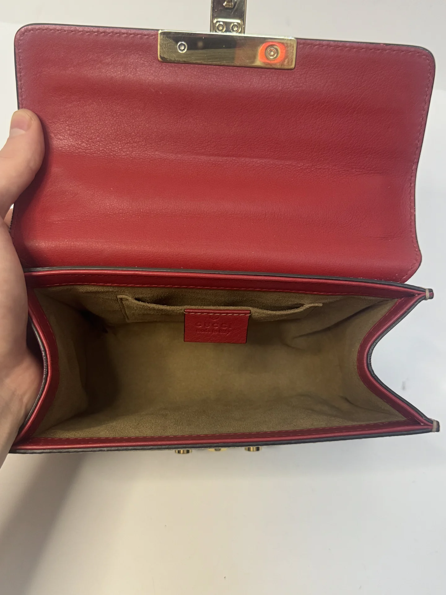 оригинальная сумка gucci с замком - миниатюра 6