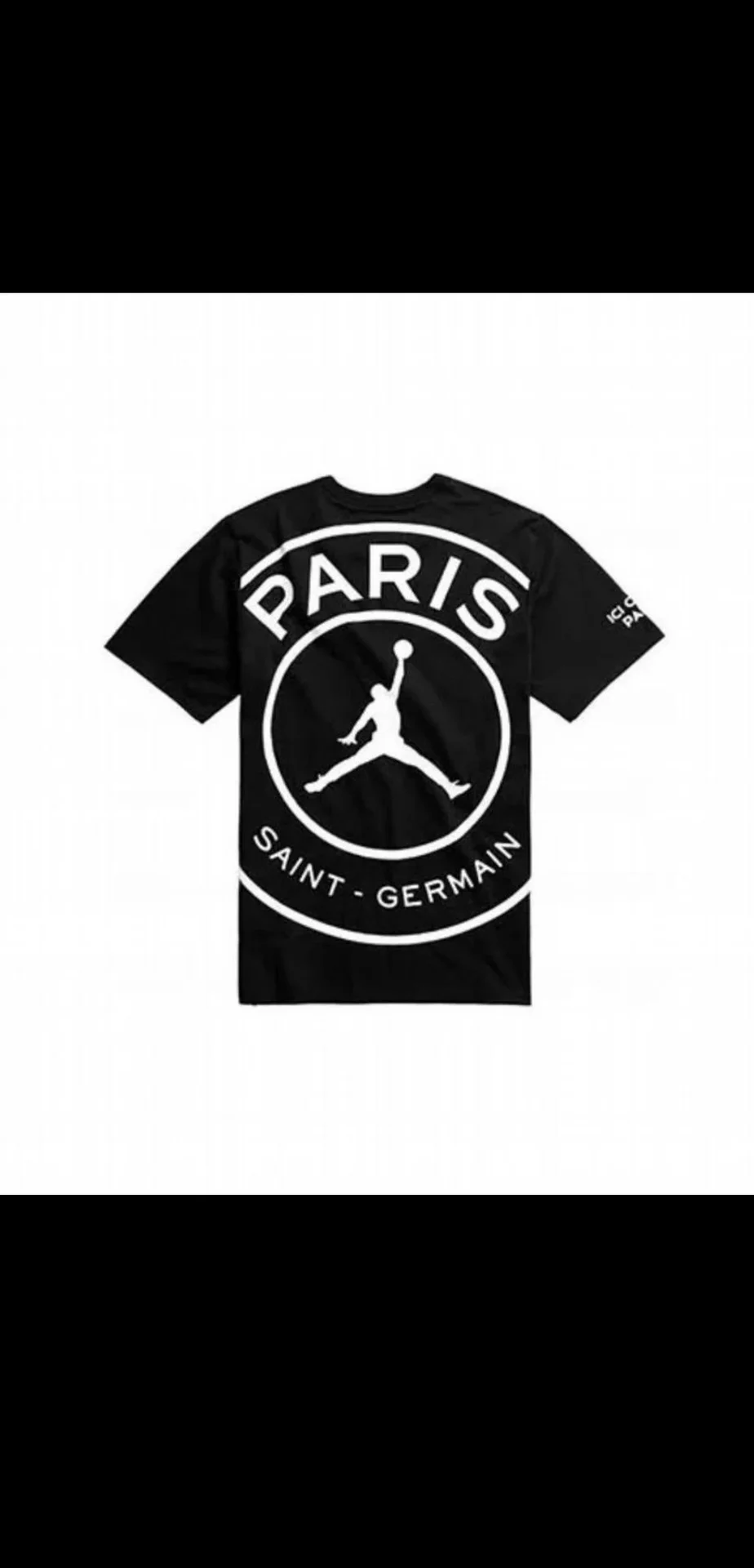 Футболка Jordan X PSG T-Shirt Мужская Черная