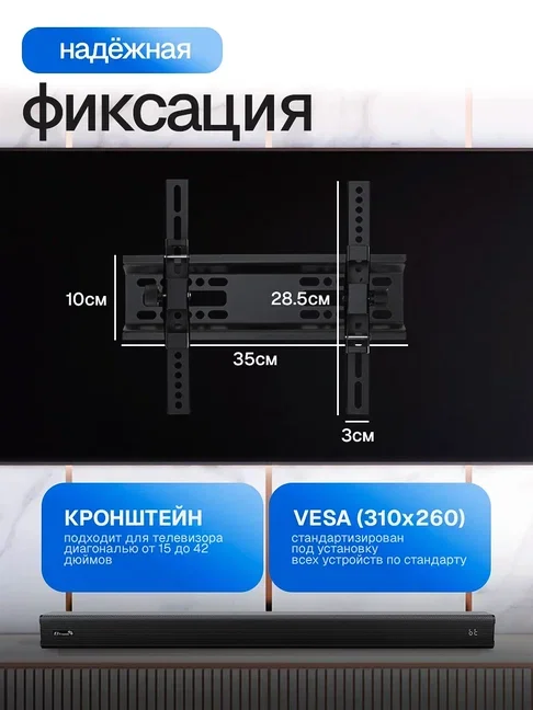 Кронштейн Eltronic 10-12 настенный новый - миниатюра 3