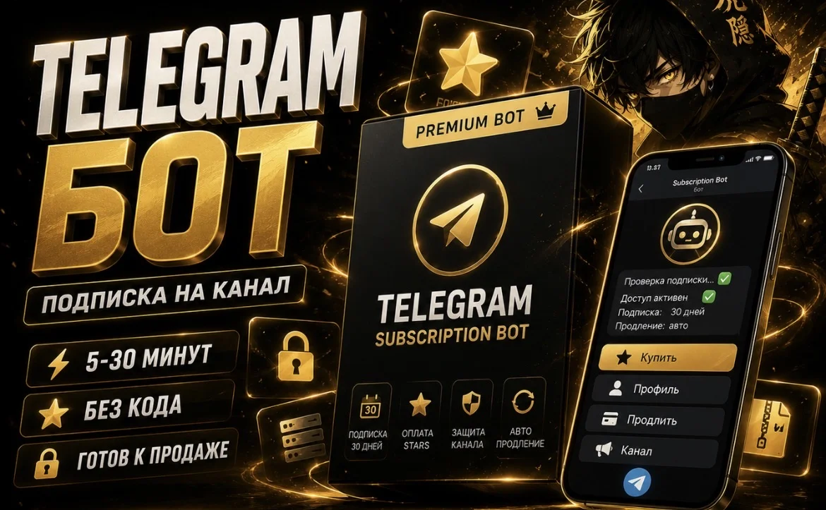 ✅ ПОДПИСОЧНЫЙ ТЕЛЕГРАМ БОТ • TELEGRAM BOT • ПОД КЛ - изображение 1