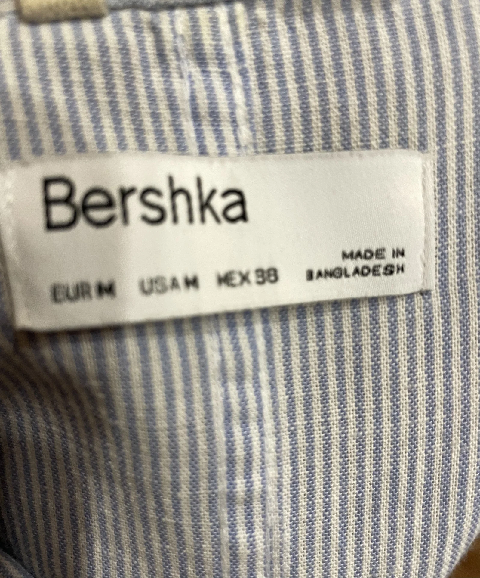 Льняная рубашка Bershka с коротким рукавом - миниатюра 3