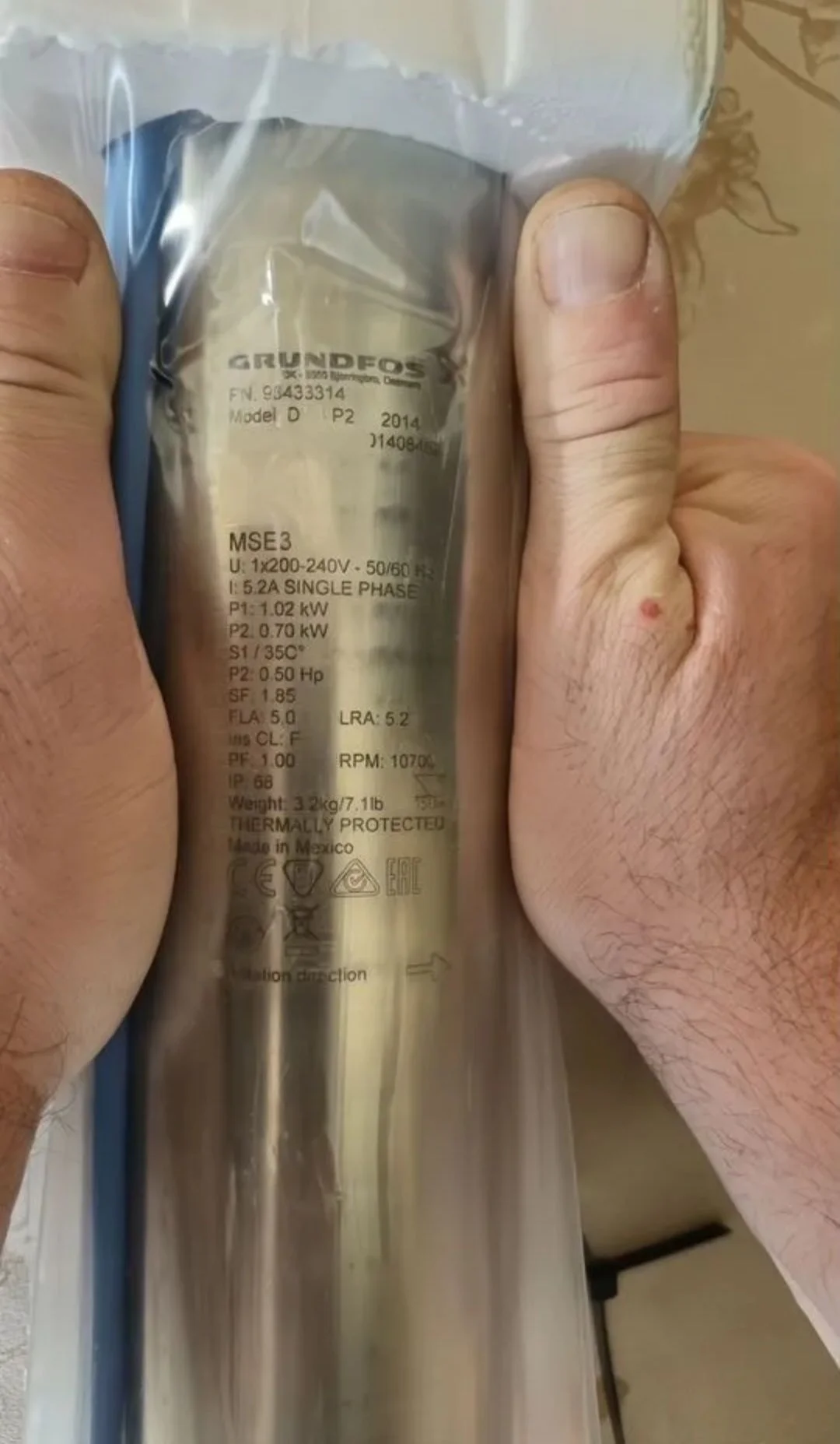 Погружной скважинный насос Grundfos SQE 3-40 - миниатюра 3