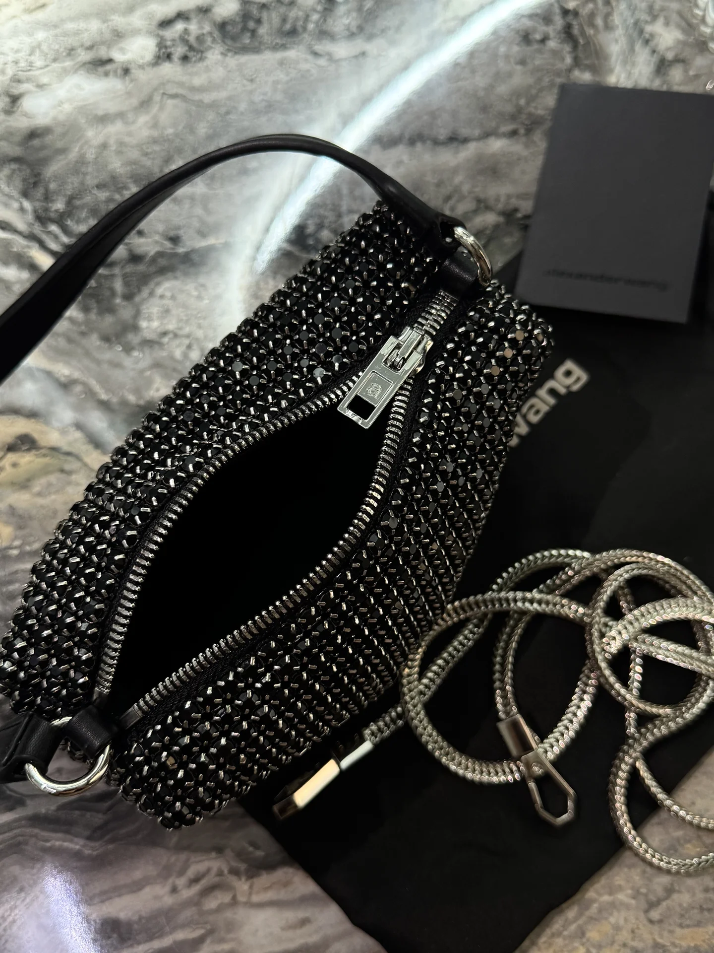 Клатч Alexander Wang со стразами - миниатюра 3