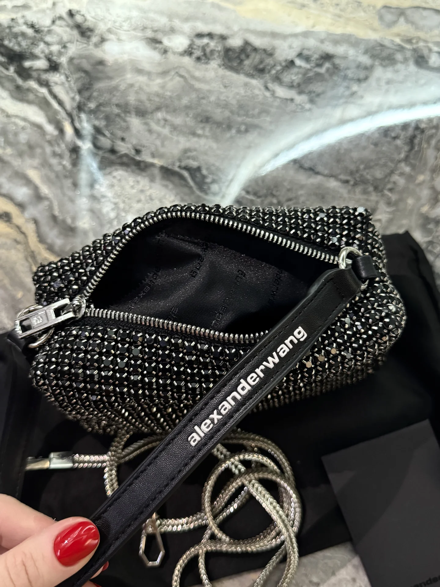 Клатч Alexander Wang со стразами - миниатюра 5