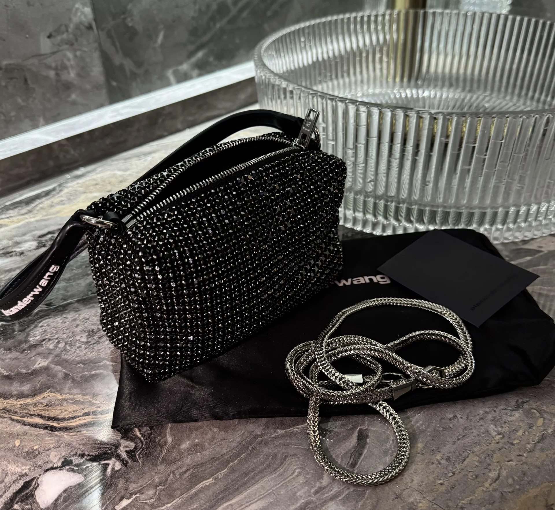 Клатч Alexander Wang со стразами - миниатюра 6