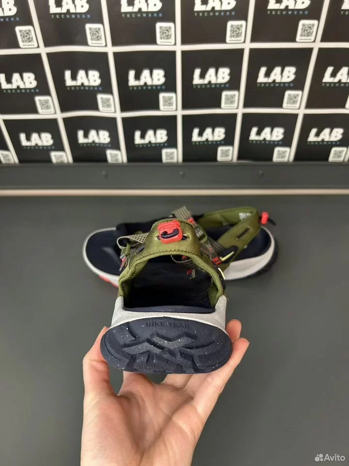 Тапочки Nike Oneonta Sandal Sports Gray Green - миниатюра 6