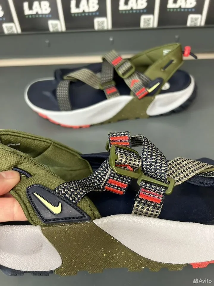 Тапочки Nike Oneonta Sandal Sports Gray Green - миниатюра 8