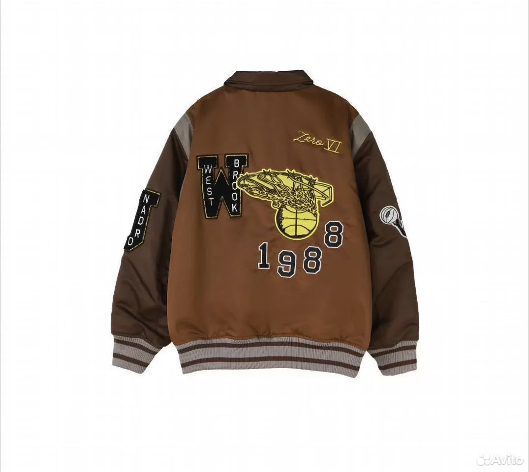 Кофта бомбер Jordan x HTG Westbrook Varsity Jacket - миниатюра 2