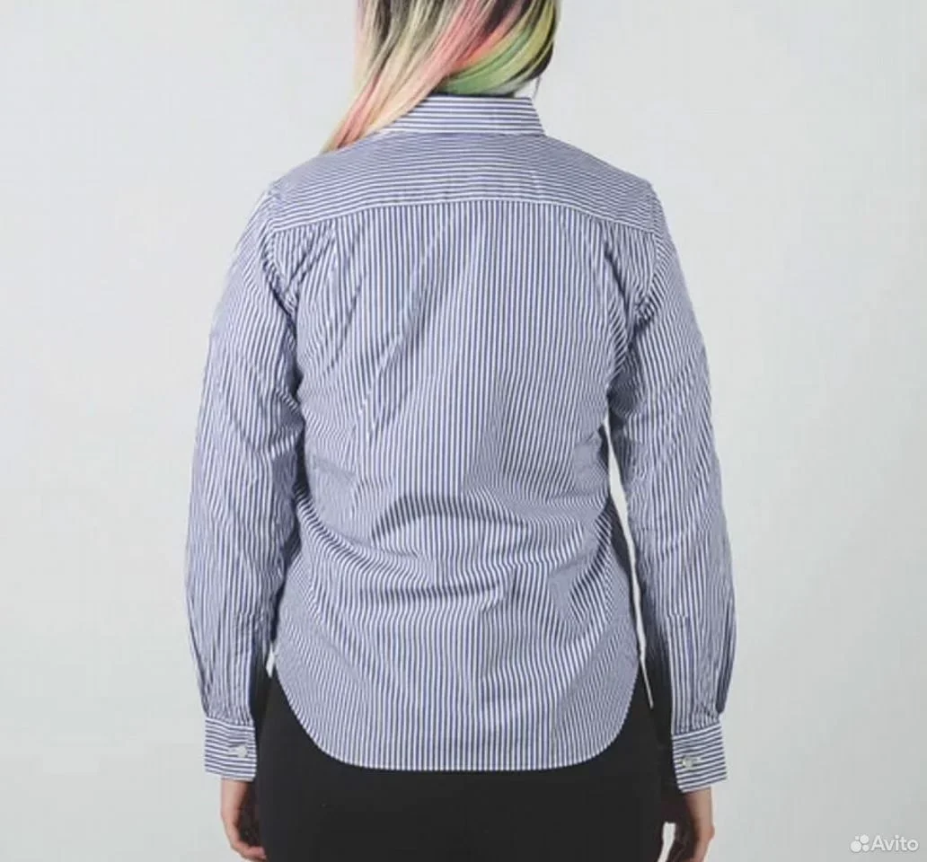 Рубашка Comme des Garcons Play Striped Shirt - миниатюра 4