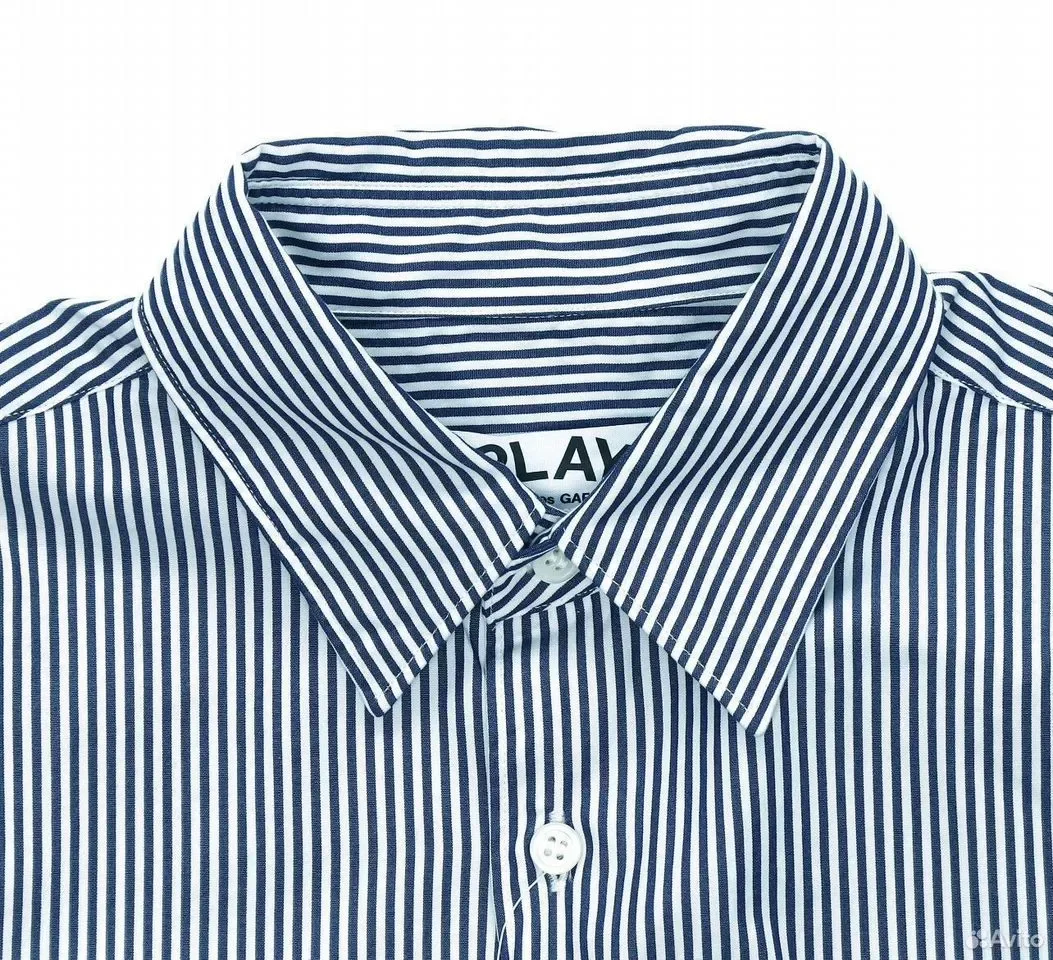 Рубашка Comme des Garcons Play Striped Shirt - миниатюра 6