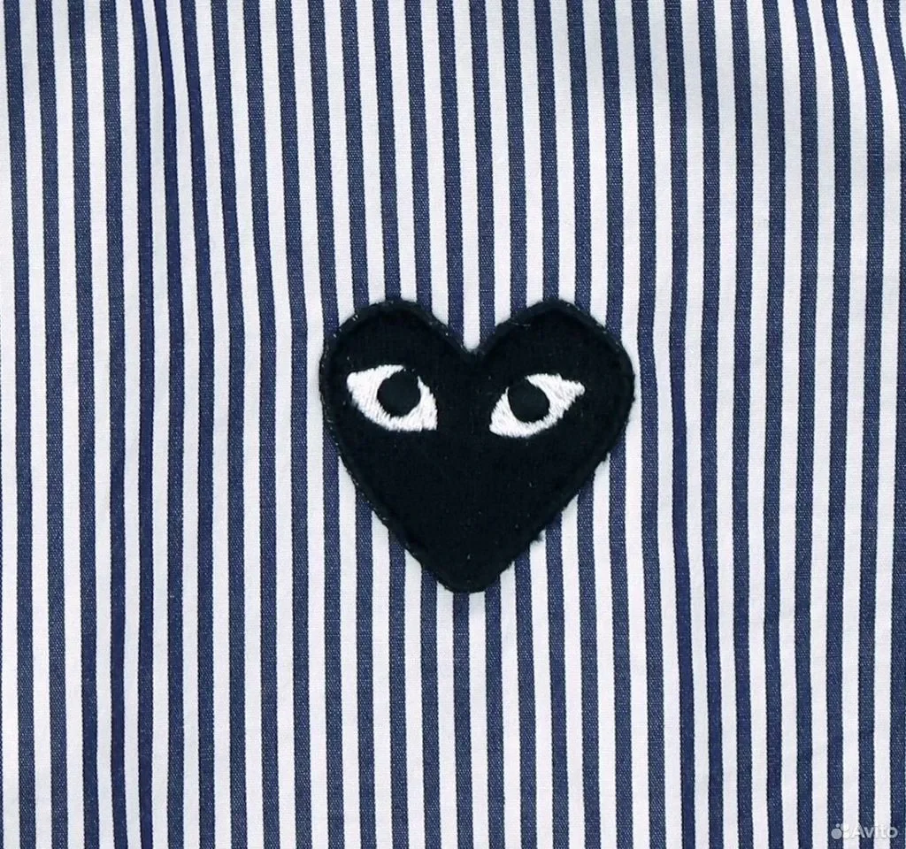 Рубашка Comme des Garcons Play Striped Shirt - миниатюра 7