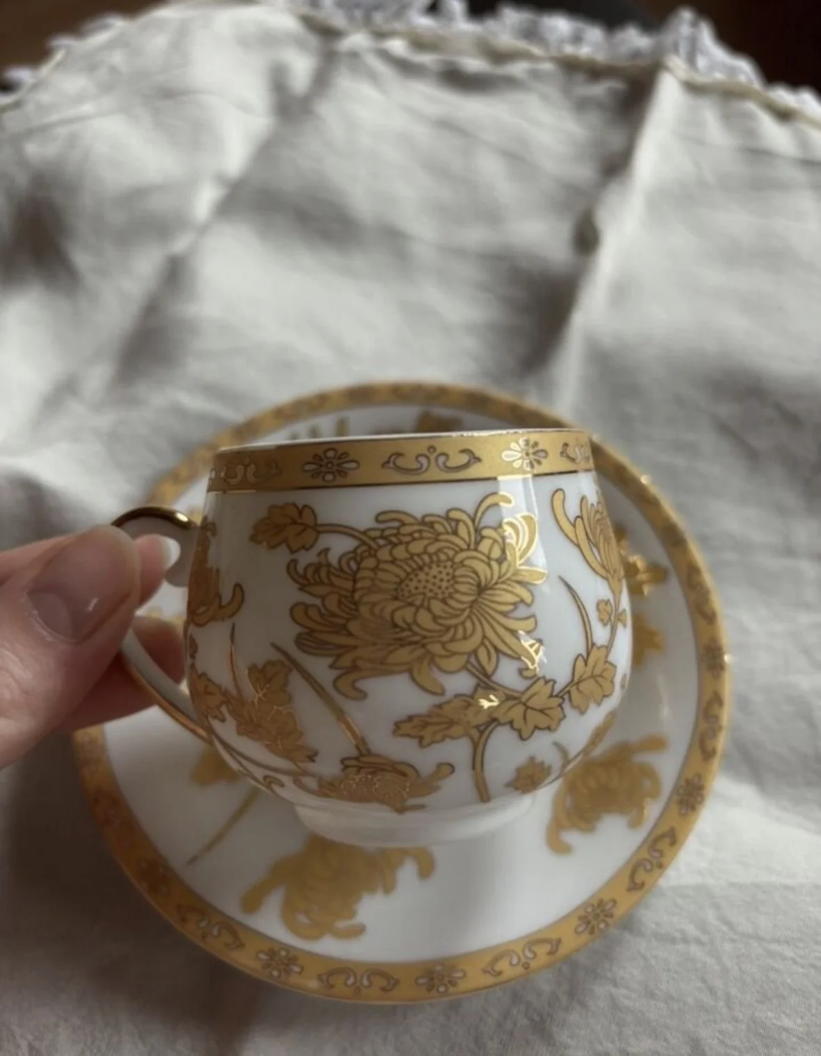 Винтажный кофейный набор Yamasen gold collection - миниатюра 2