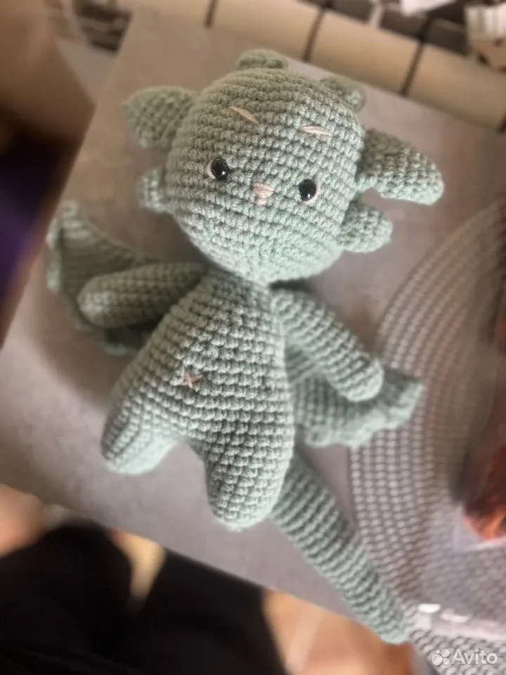 Вязаная игрушка дракончик - миниатюра 2