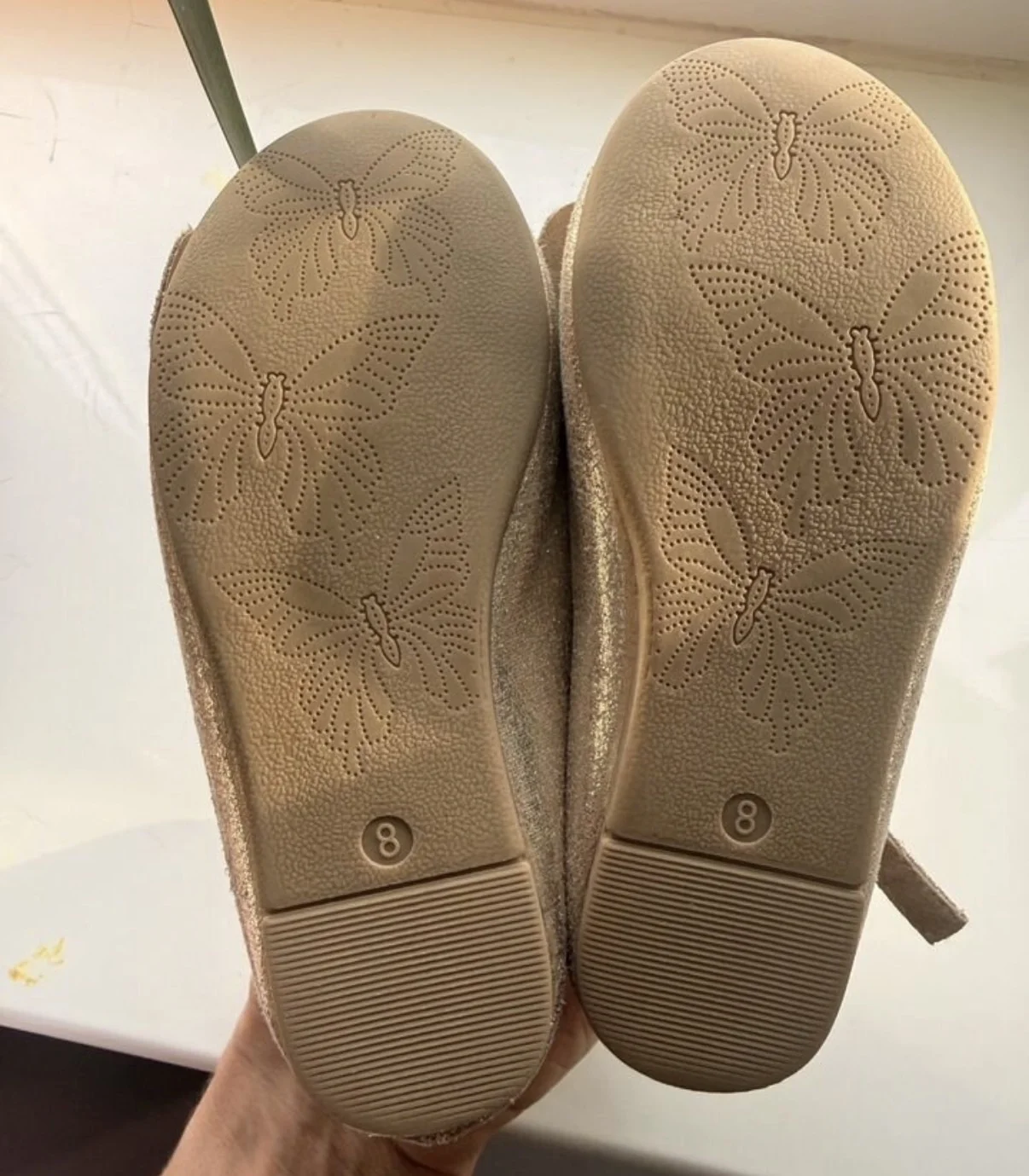 Балетки для девочки золотые - миниатюра 2