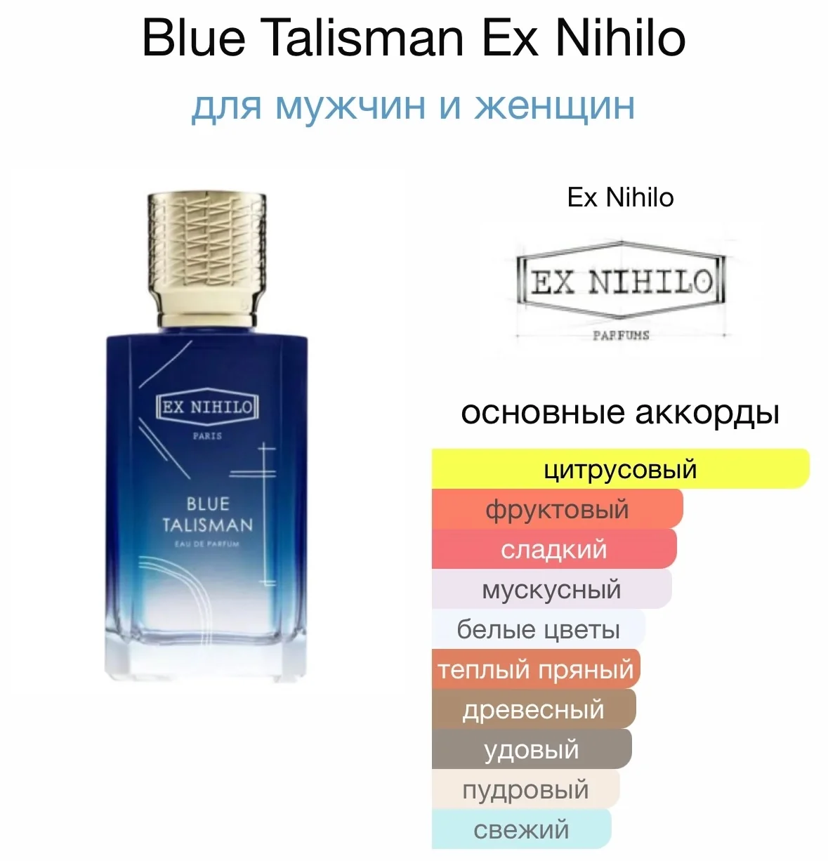 Духи EX NIHILO - BLUE TALISMAN - миниатюра 2