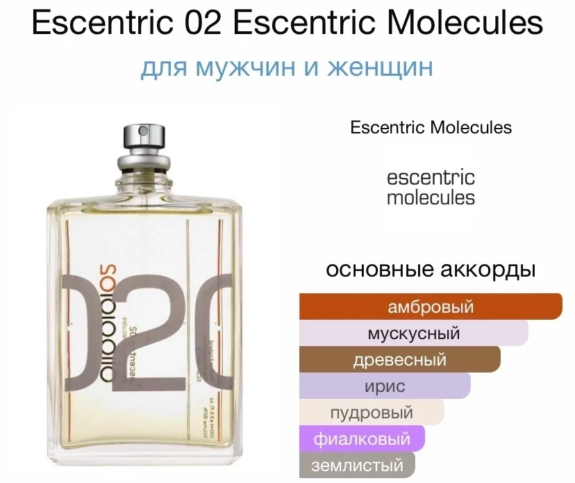Туалетная вода ESCENTRIC MOLECULES -  ESCENTRIC 02 - миниатюра 2