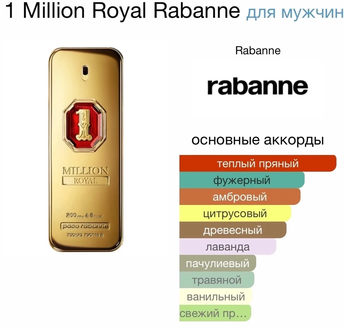 Туалетная вода PACO RABANNE - 1 MILLION ROYAL - миниатюра 2