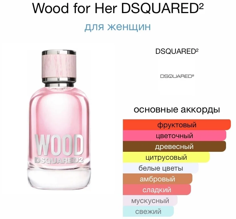 Туалетная вода DSQUARED 2 - WOOD FOR HER - миниатюра 2