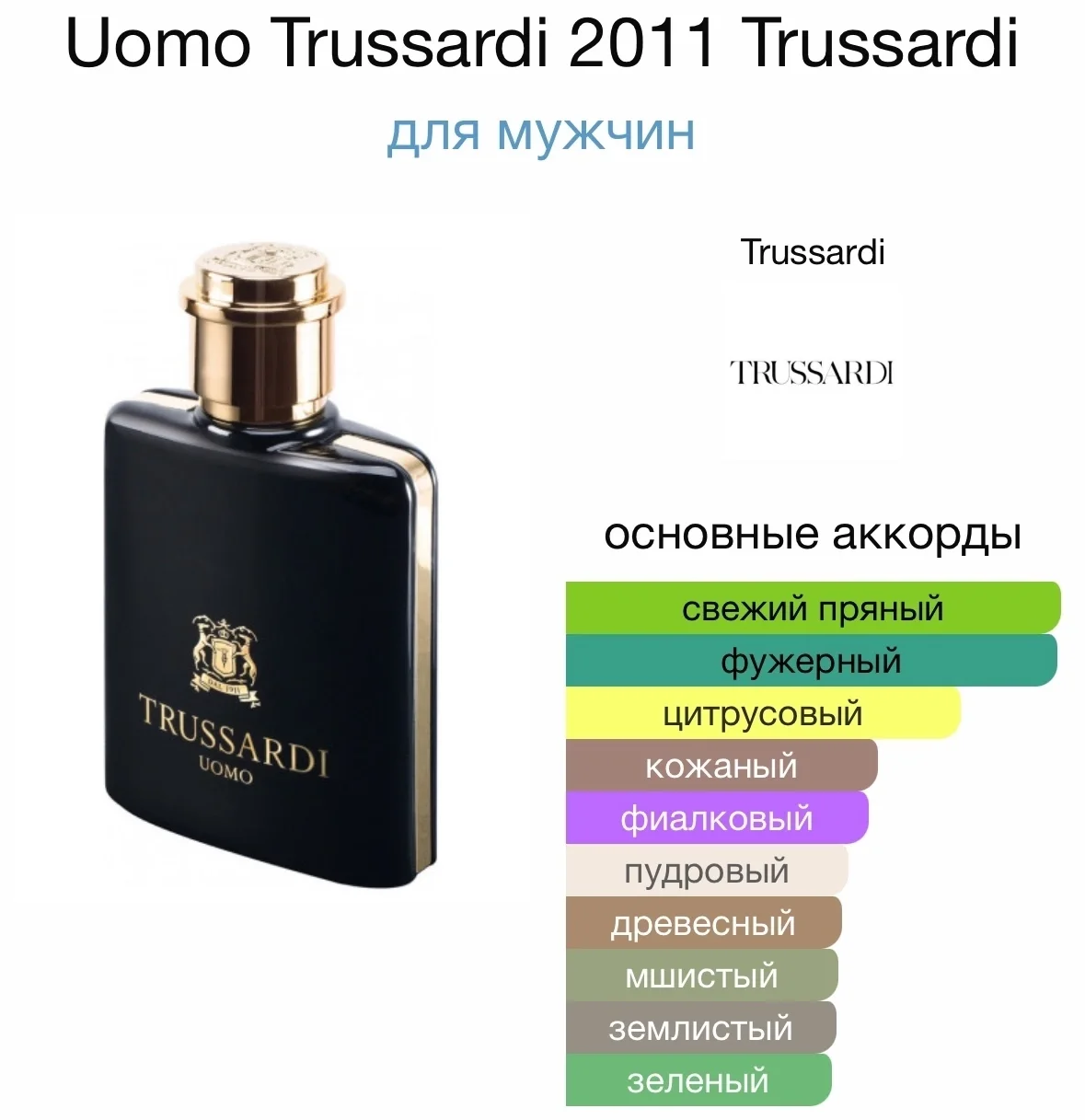 Туалетная вода TRUSSARDI - UOMO - миниатюра 2
