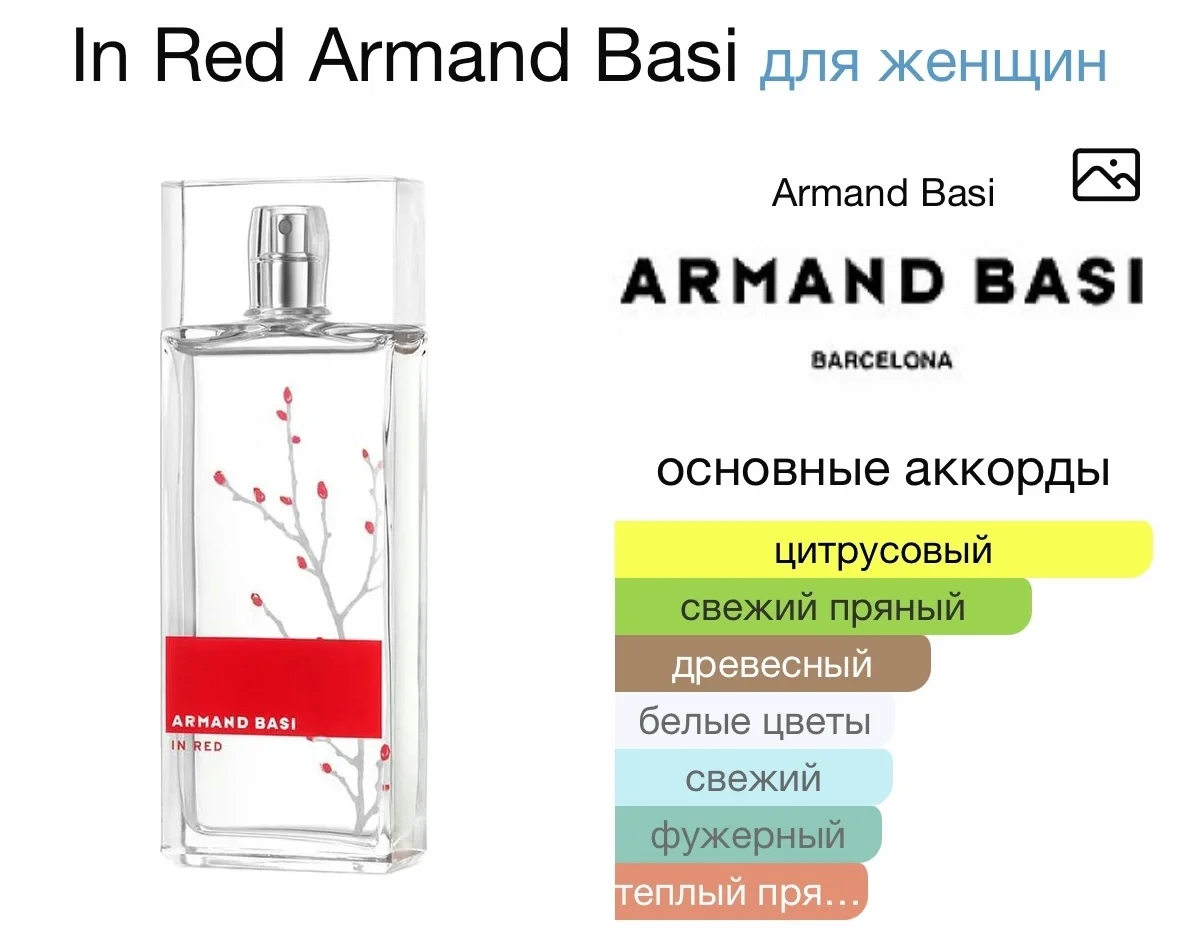 Туалетная вода ARMAND BASI - IN RED - миниатюра 2