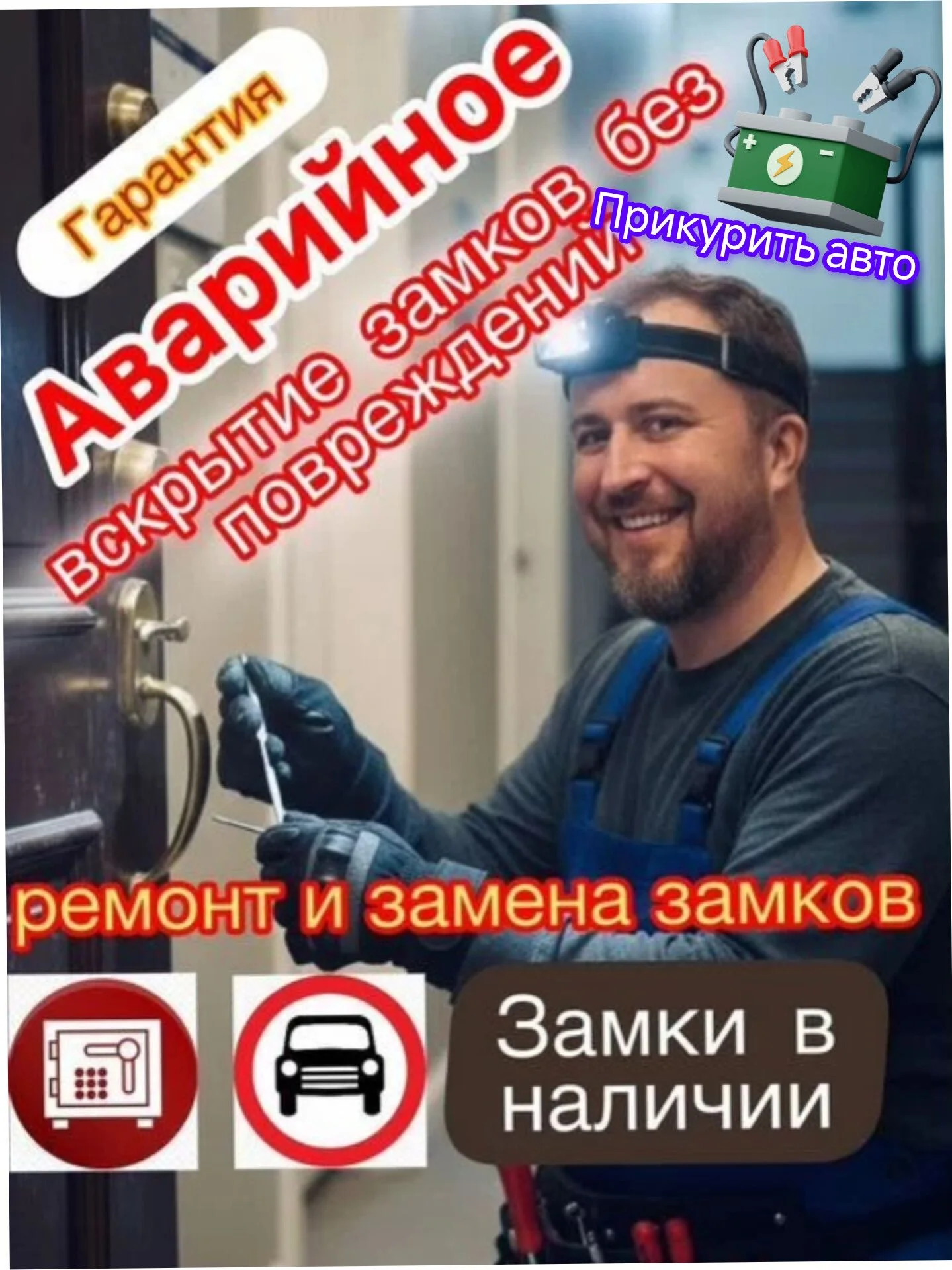 АВАРИЙНОЕ ВКРЫТИЕ ЗАМКОВ И АВТОМОБИЛЕЙ - изображение 1