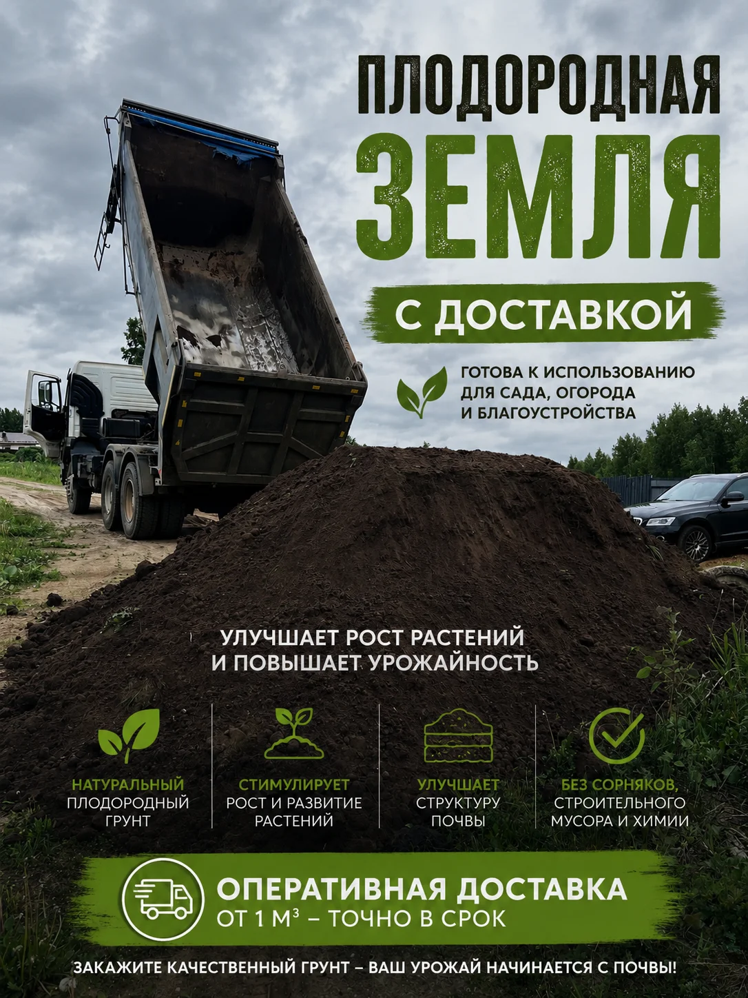 доставка песка/грунта - миниатюра 3