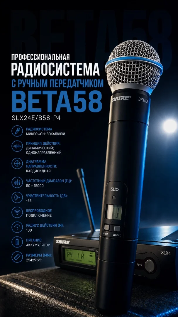Shure SLX24E/BETA58A - изображение 1