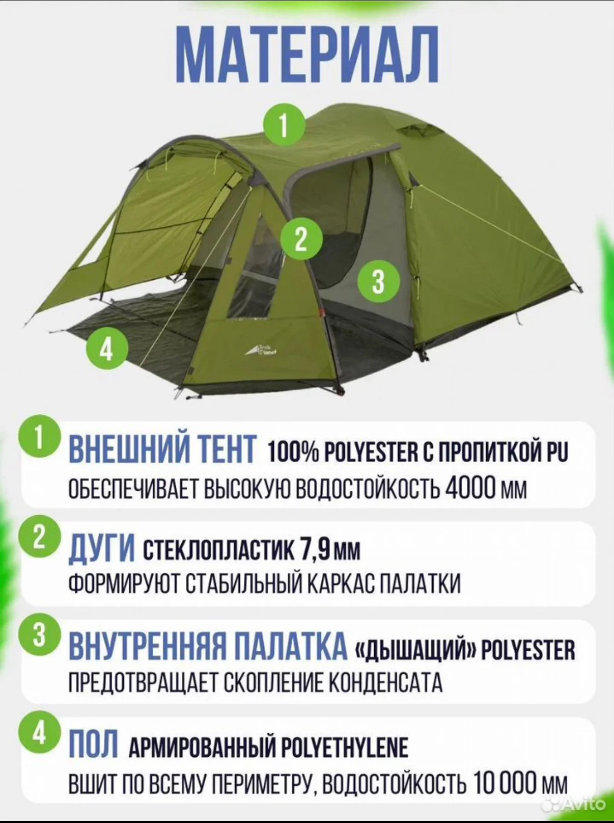 Палатка Trek Planet Avola3 - миниатюра 5