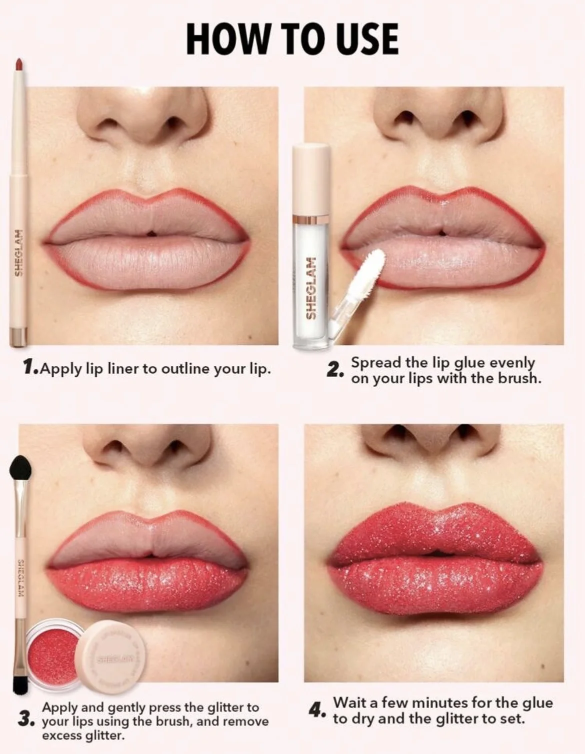 Набор для губ SHEGLAM Lip Dazzler Glitter Kit Debu - миниатюра 3