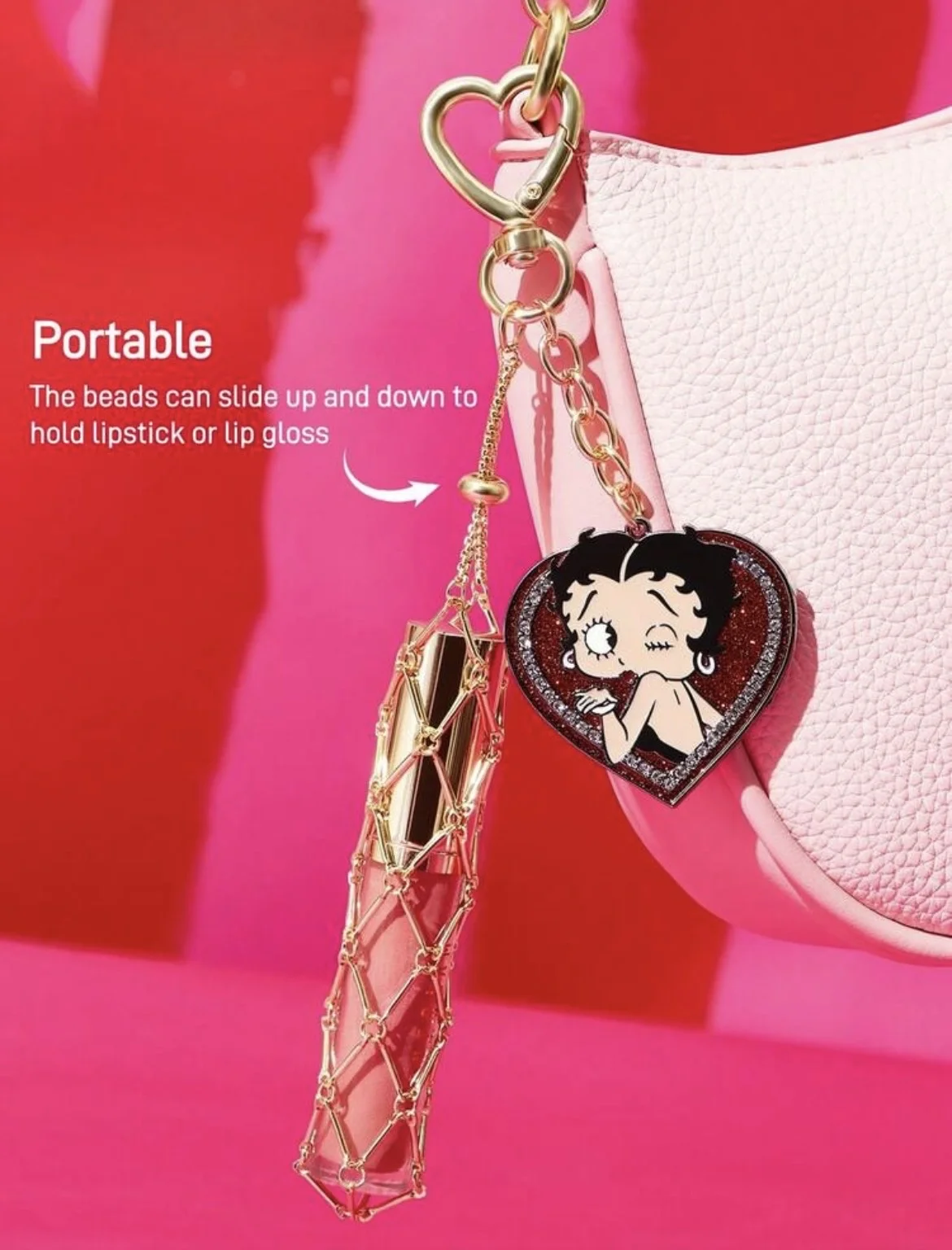 брелок кейс для помады shein x betty boop - миниатюра 3