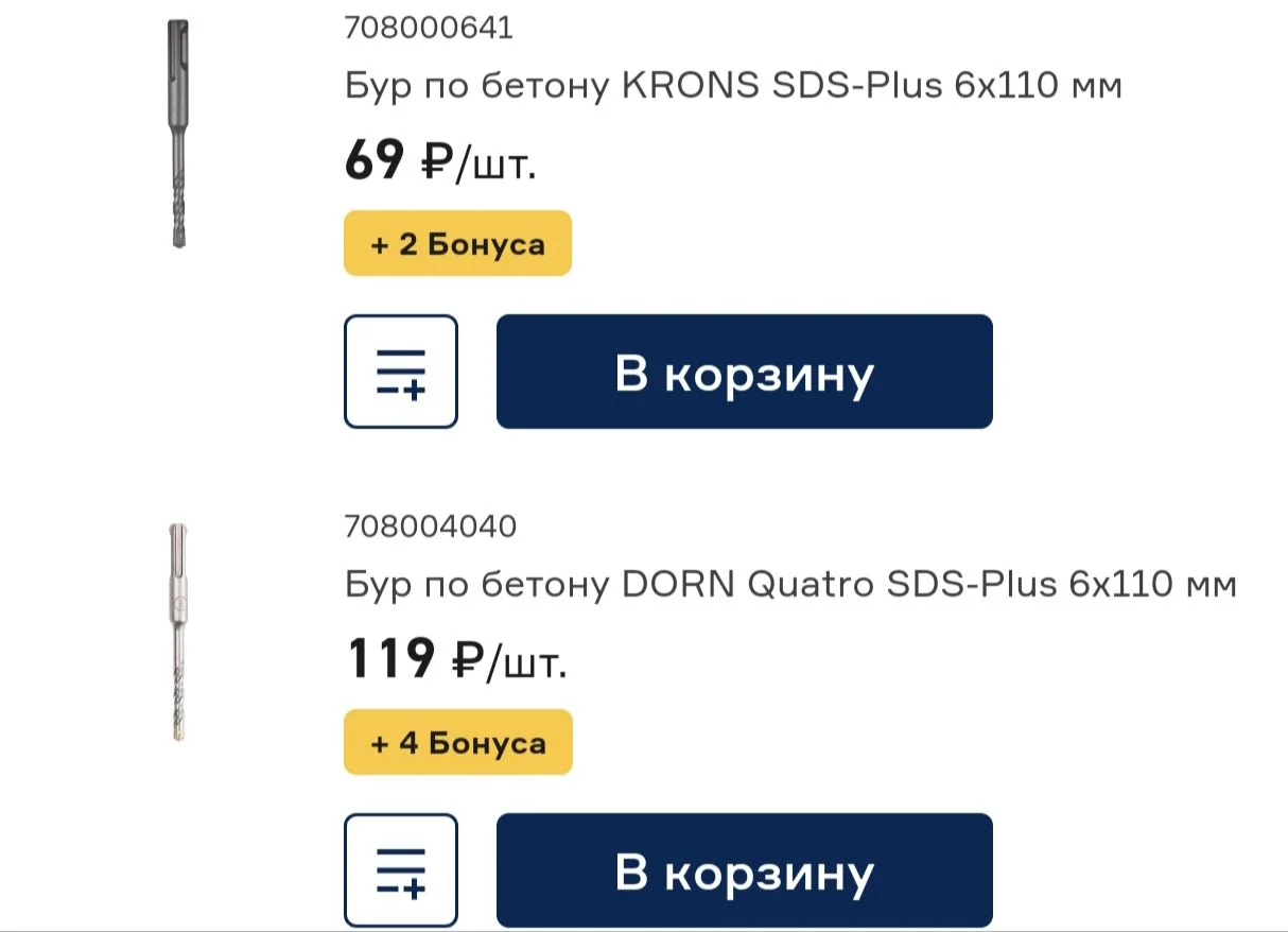 Бур по бетону 6 мм - миниатюра 2