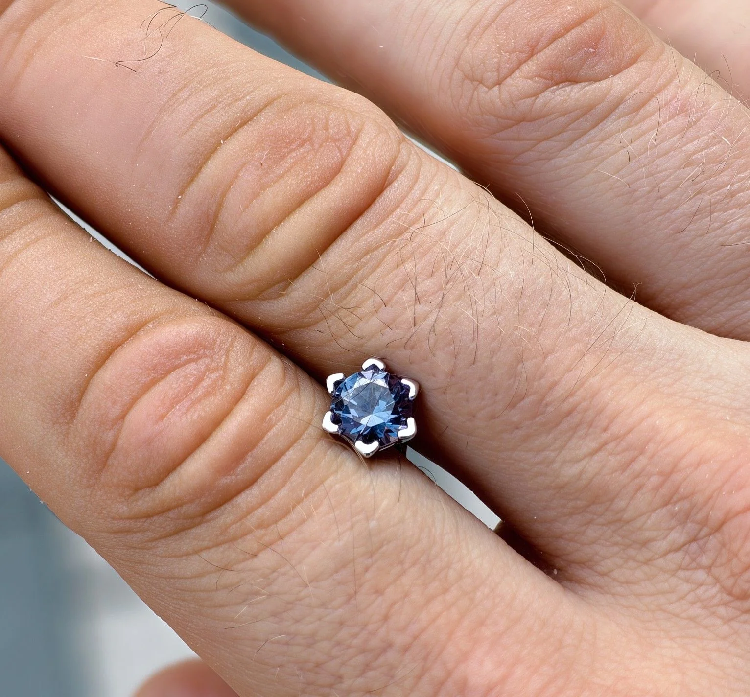 Серьги с александритом. 2ct. В серебре и позолоте. - миниатюра 2